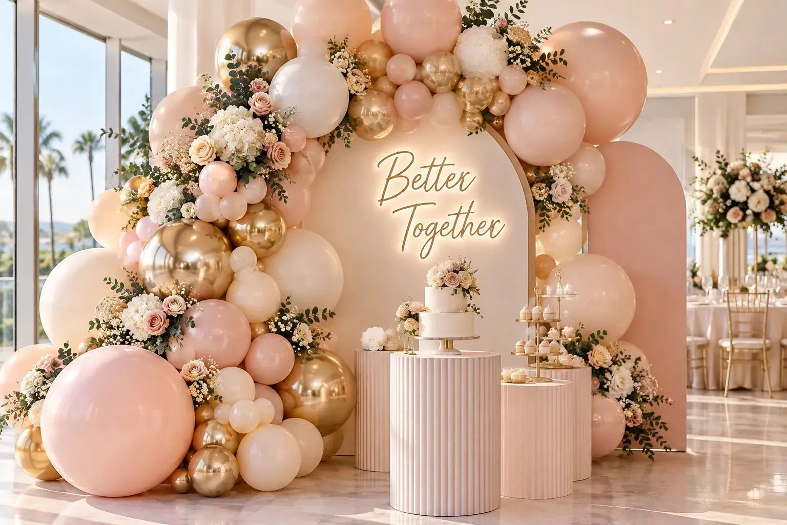 Custom balloon decor by Golden Balloons in Orange County