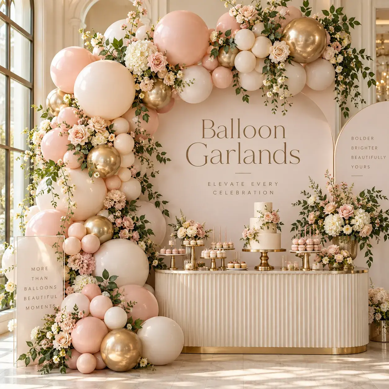 Custom balloon garlands in Orange County