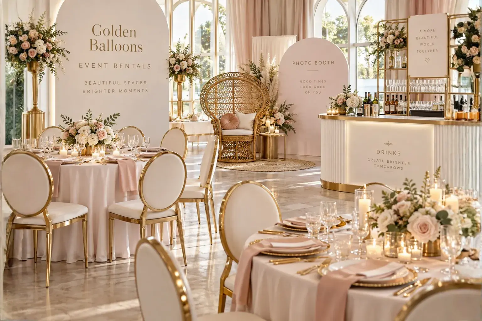 Event rentals by Golden Balloons in Orange County