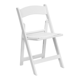 White Padding Folding Chair