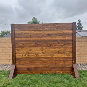 Wood Backdrop Wall Rental |